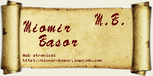 Miomir Basor vizit kartica